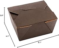 Vista 16 de Restaurantware Bio Tek - Cajas para llevar de 30 onzas, 200 loncheras para llevar, cierre de tabulación, resistentes al calor, desechables, de papel