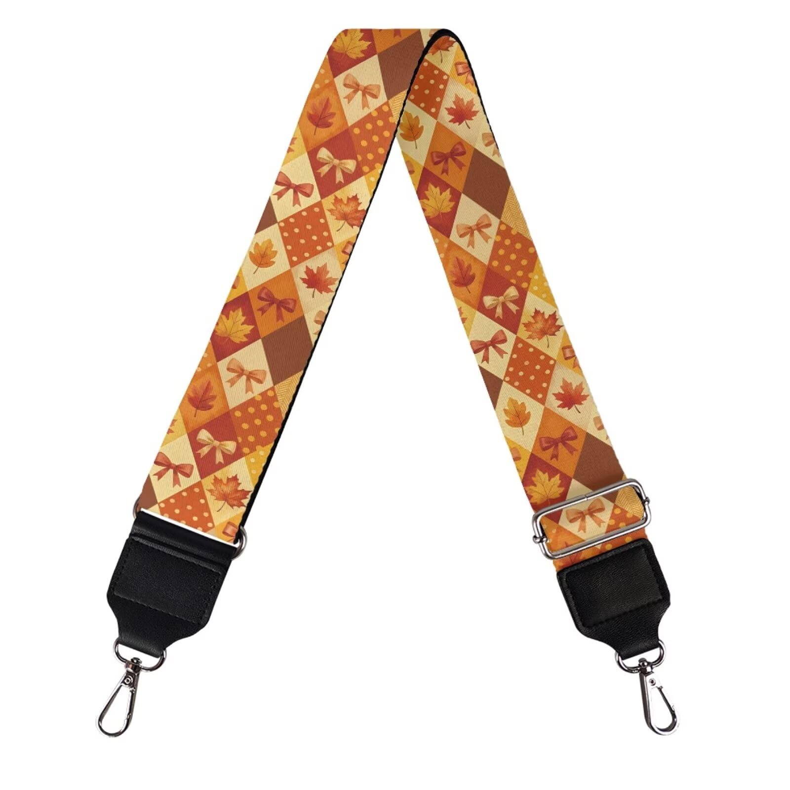 Coldinair Fall Leaf Bow Print Purse Strap Replacement Crossbody Bag Strap,Guitar Straps for Purses Crossbody Bags,Purse Making Supplies