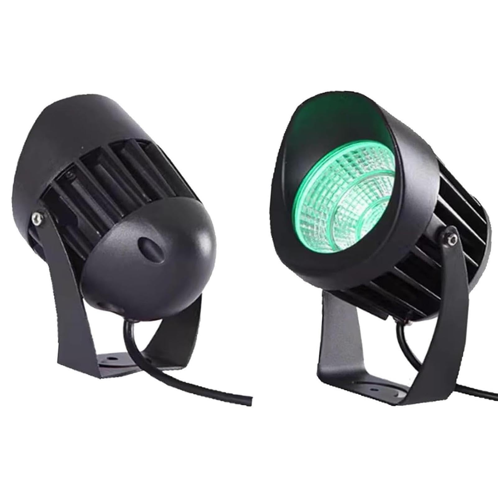 Zewnętrzne reflektory LED do zabudowy (220 V), wodoodporne diody LED IP65 do drzew, reflektory COB do ogrodów, willi, dziedzińców i trawników, oświetlenia krajobrazu (Red, 20 w)