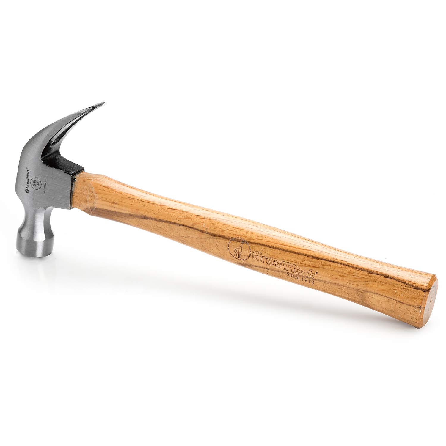 GreatNeck M16C 16 oz. Curved Claw Hammer | Solid All-Around Hammer – Awesome Everyday Tool for Carpenters and Contractors | Hammer’s Smooth Face is Good on Wood, Fiberglass, and a Variety of Surfaces