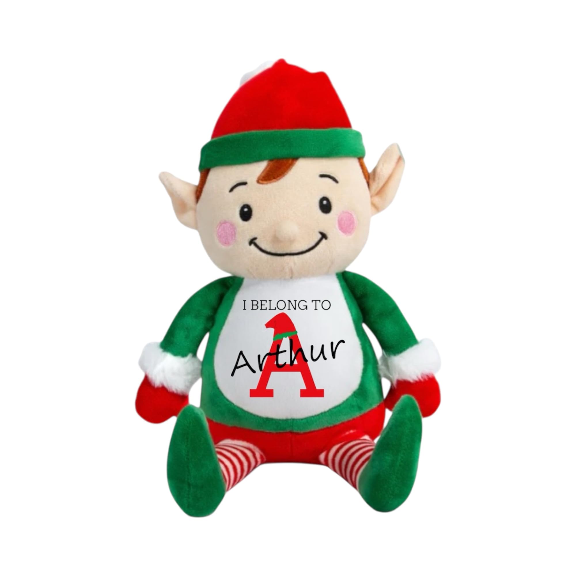 Ava Graceful Designs Personalised Christmas Elf | Naughty Elf Soft Toy | Elf Plushie | Size 43cm | Suitable for all ages