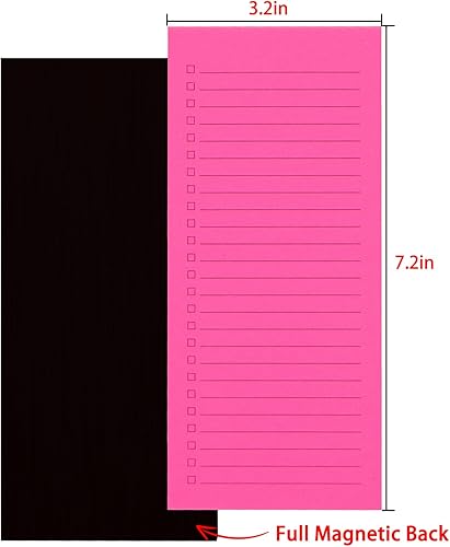 Miniatura 36 de Paquete de 4 blocs de notas magnéticos para refrigerador, lista de comestibles, almohadilla magnética grande para refrigerador, diseño trasero