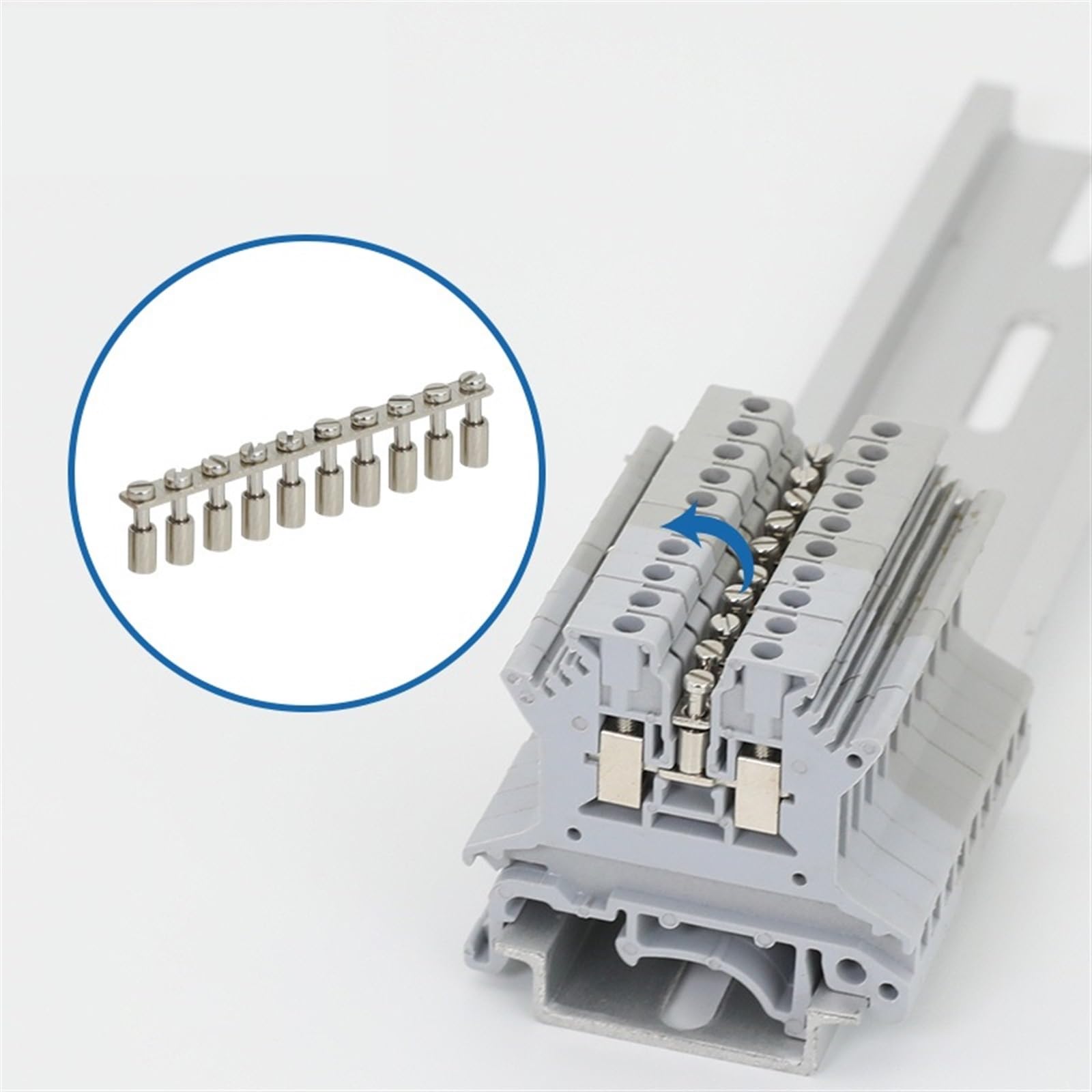 1Pc FBI10-4 Wiring Jumpers for UK1.5N UK1.5 Connector FBI 10-4 DIN Rail UK 1.5 Terminal Block Accessories Fixed Bridge