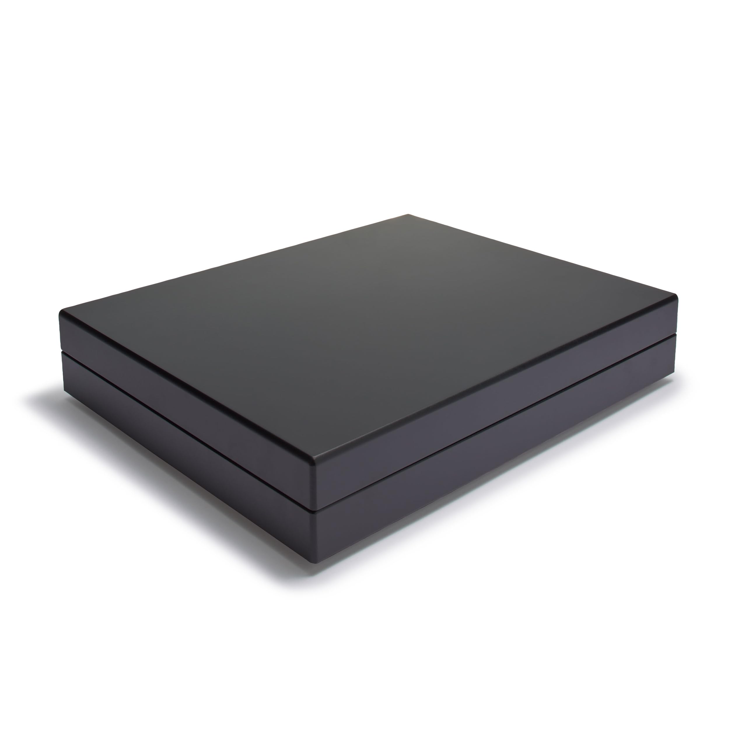 Leuchtturm 347919 Cassetta per Monete VOLTERRA DE Luxe - 60 Capsule QUADRUM/Portamonete 50 x 50 mm - campi Quadrati - Nero
