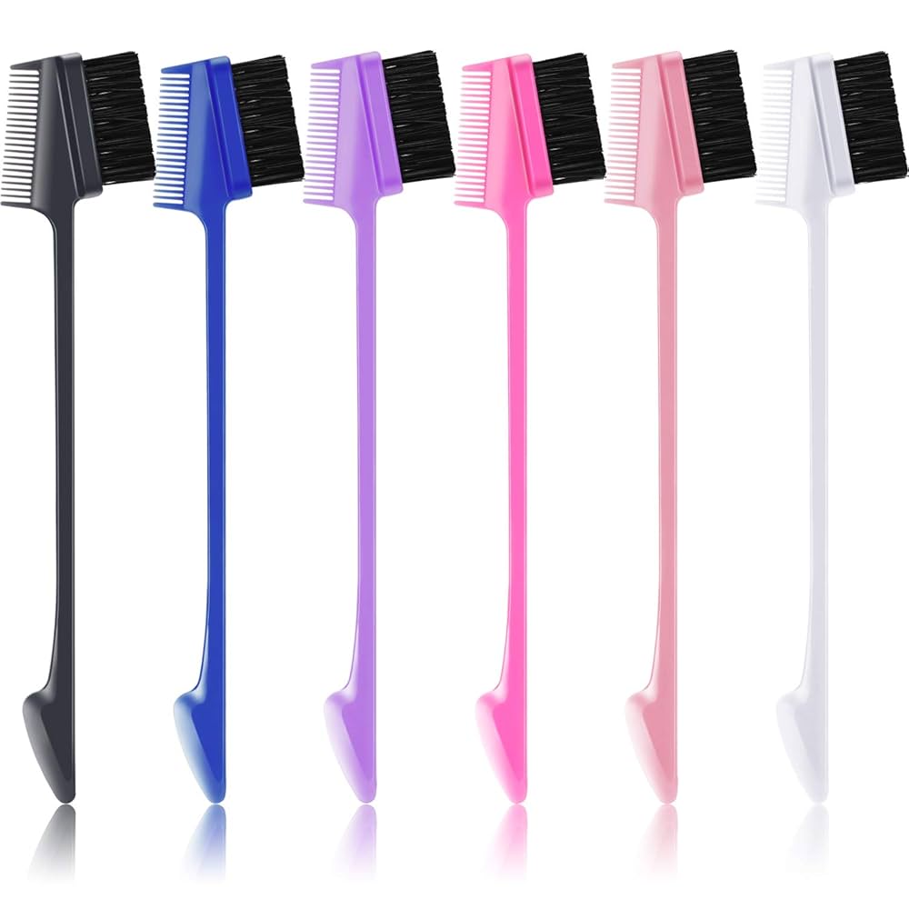 Brush 3点セット（ペス商品） Amazon.com : 6 Pieces 3 in 1 Hair Edge Brush Double Sided