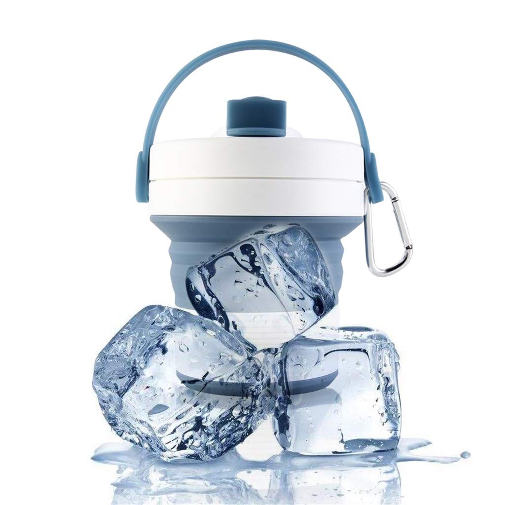 Faltbare Kaffeetasse, 450 Ml Outdoor-Sportarten Geschenk Tasse Kieselgel Einstellbar (5 Farben)
