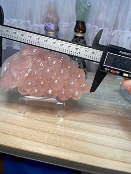 大きい 綺麗 高品質^_^ 天然石 水晶 ローズクォーツ ぶどう手彫り置物