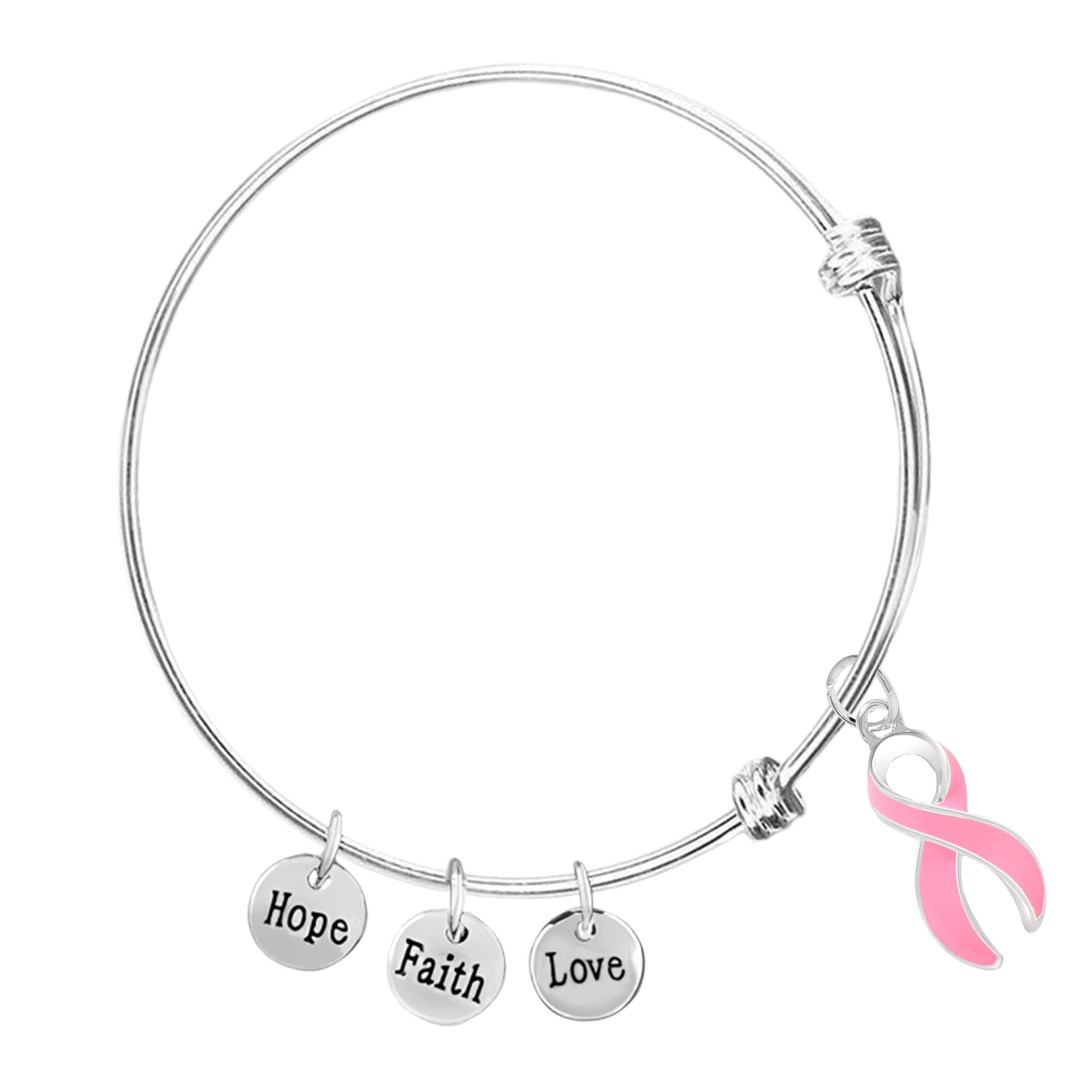Breast Cancer Awareness Pink Ribbon Bracelets for Fundraising, Charity Walks, and Gifts - Perfect for Breast Cancer Awareness Month