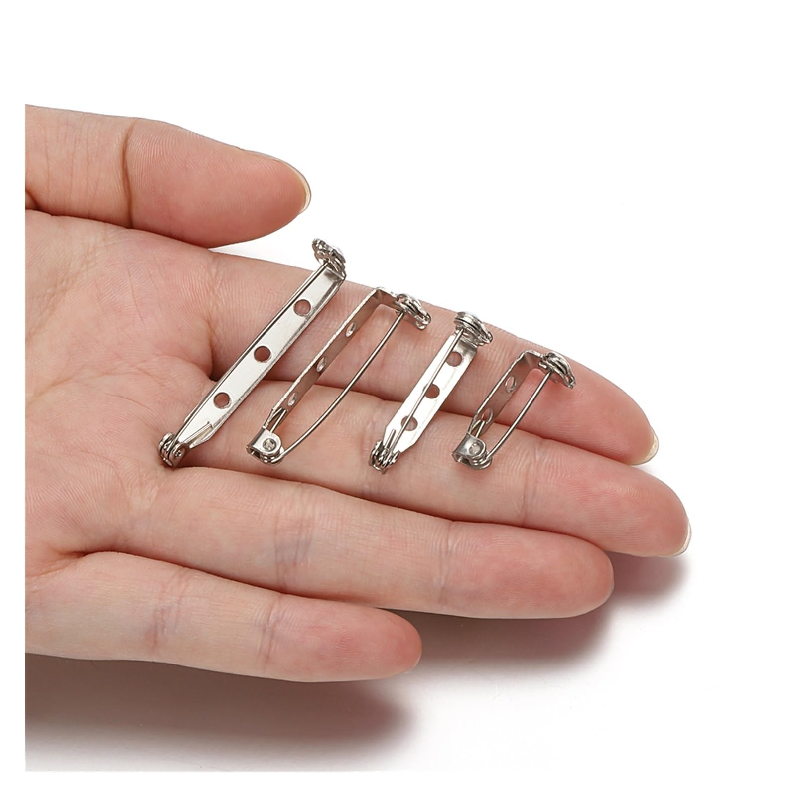 Zapięcia do broszek, 50Pcs Metal Brooch Lock Catch Holder for Jewelry Making DIY(25 mm)
