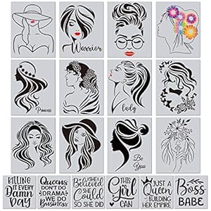 Czong CZONG 18 Stück Frauen Schablonen Set