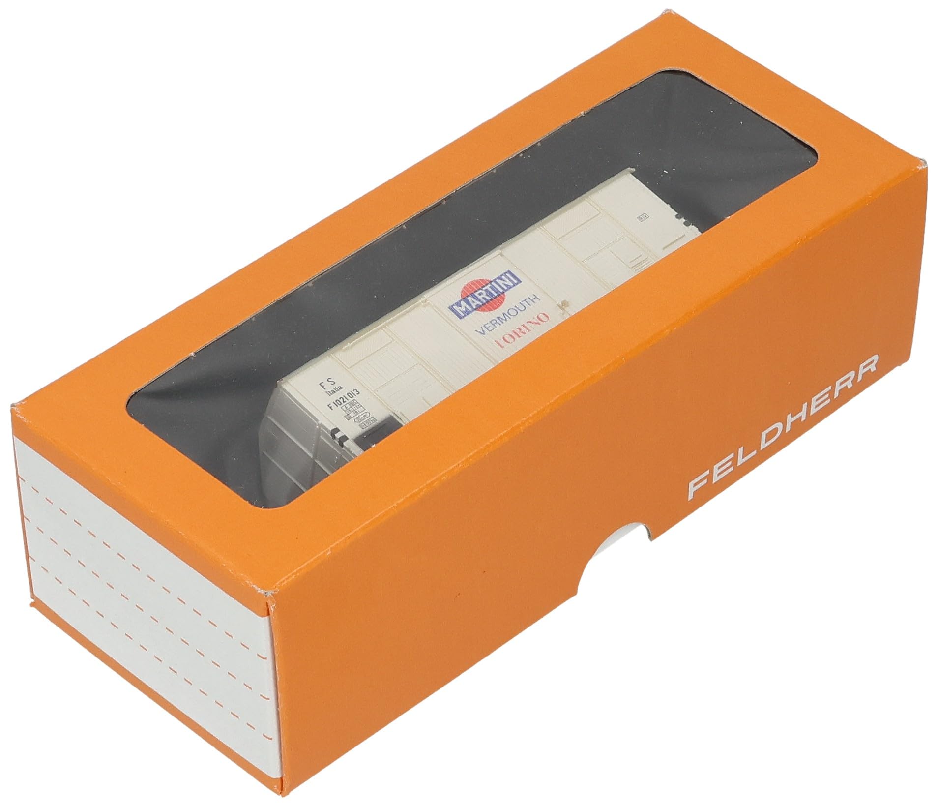 Feldherr Storage Box MTLB170 160 x 60 x 50 mm pour locomotives, Wagons et véhicules ferroviaires Miniatures, Couleur:Orange, Amount:20 pcs.