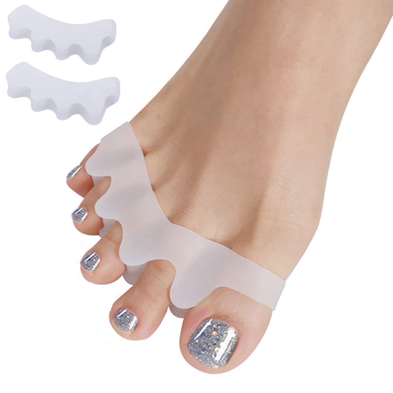 Buy 2 Pair Toe Separators, Gel Toes Corrector Straightener for Bunion