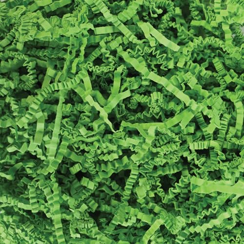 Beistle Lime Green Paper Shreds – 6 Pack, Crinkle Cut Shredded Paper Filler for Gift Baskets, Boxes, Packaging, Shipping & Crafts, Decorative Basket Stuffing, Cushioning & Packing Material, 2 Ounces
