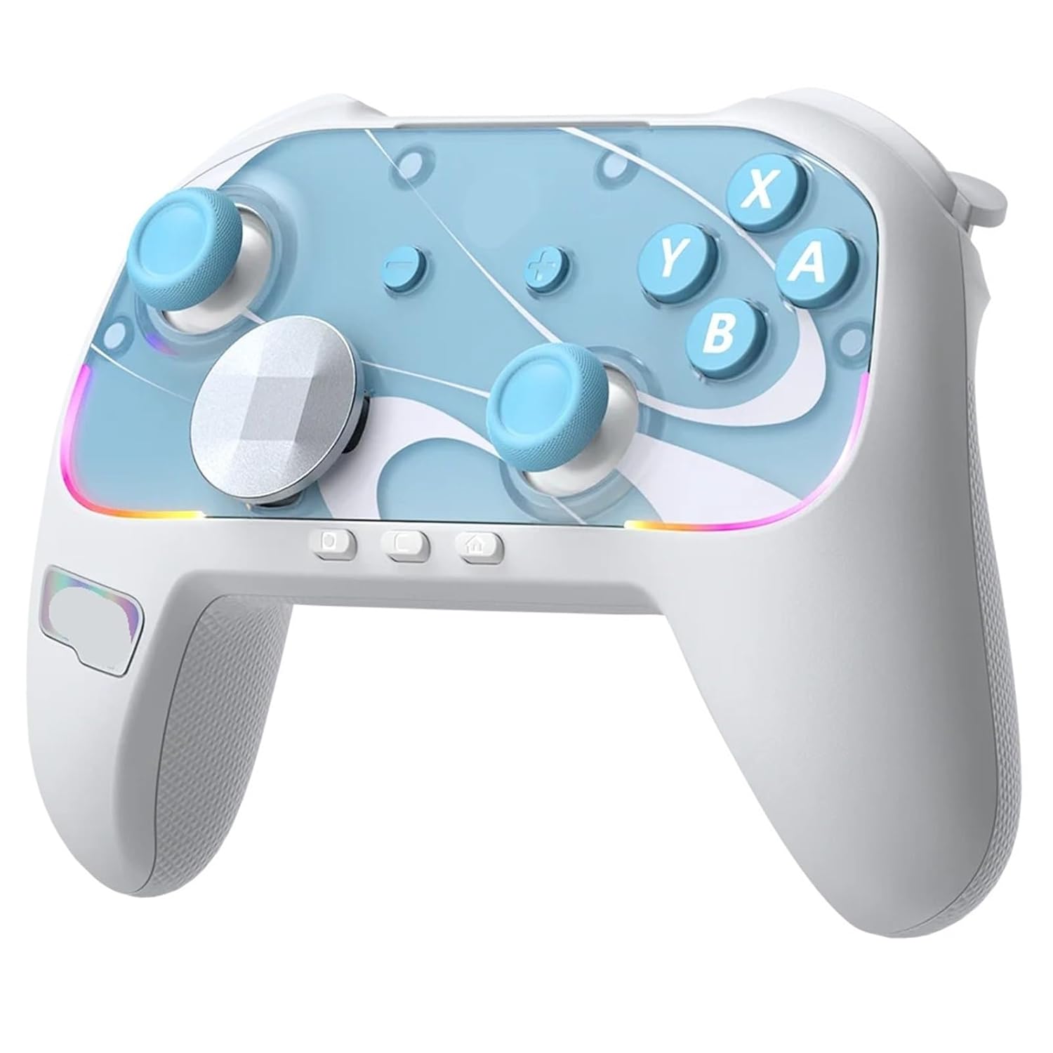 Compatible For Gaming Consoles, PC & Mobile Devices TMR Joystick RGB Game Controller(Black)