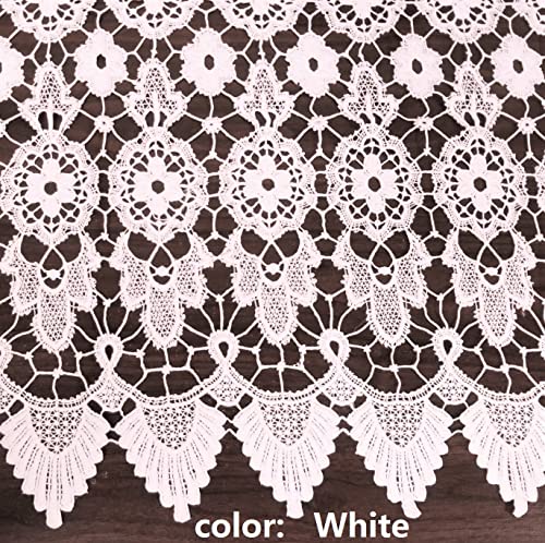 Today's Curtain Medallion Macramé Tailored Valance 16",White,48W x 16L, W 48" x L 16" (1 Panels) - Image 3