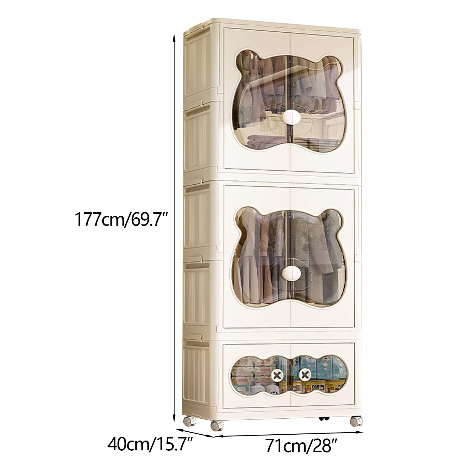 Cabina Armadio Angolare Cameretta con Asta Appendiabiti Rella Appendiabiti con Ruote Richiudibile Grande Capacità per Camera da Letto, Soggiorno e Balcone(71 * 40 * 177cm)