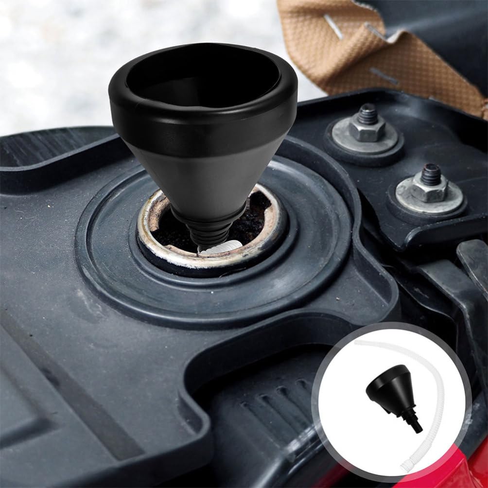 Gatuida 2piezas Embudo de Aceite de Boca Ancha con Filtro Integrado para Coches y Motocicletas Embudo Flexible para Repostar Aceite y Gasolina Rápidamente