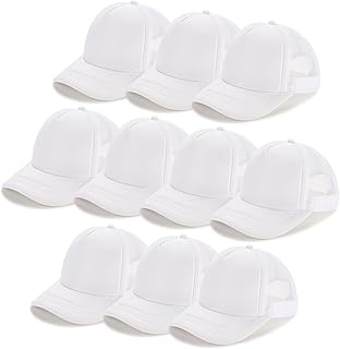 Ultrafun 10 Pack Trucker Hat Mesh Sublimation Blank Hats Adjustable Baseball Caps Hats for Men Women