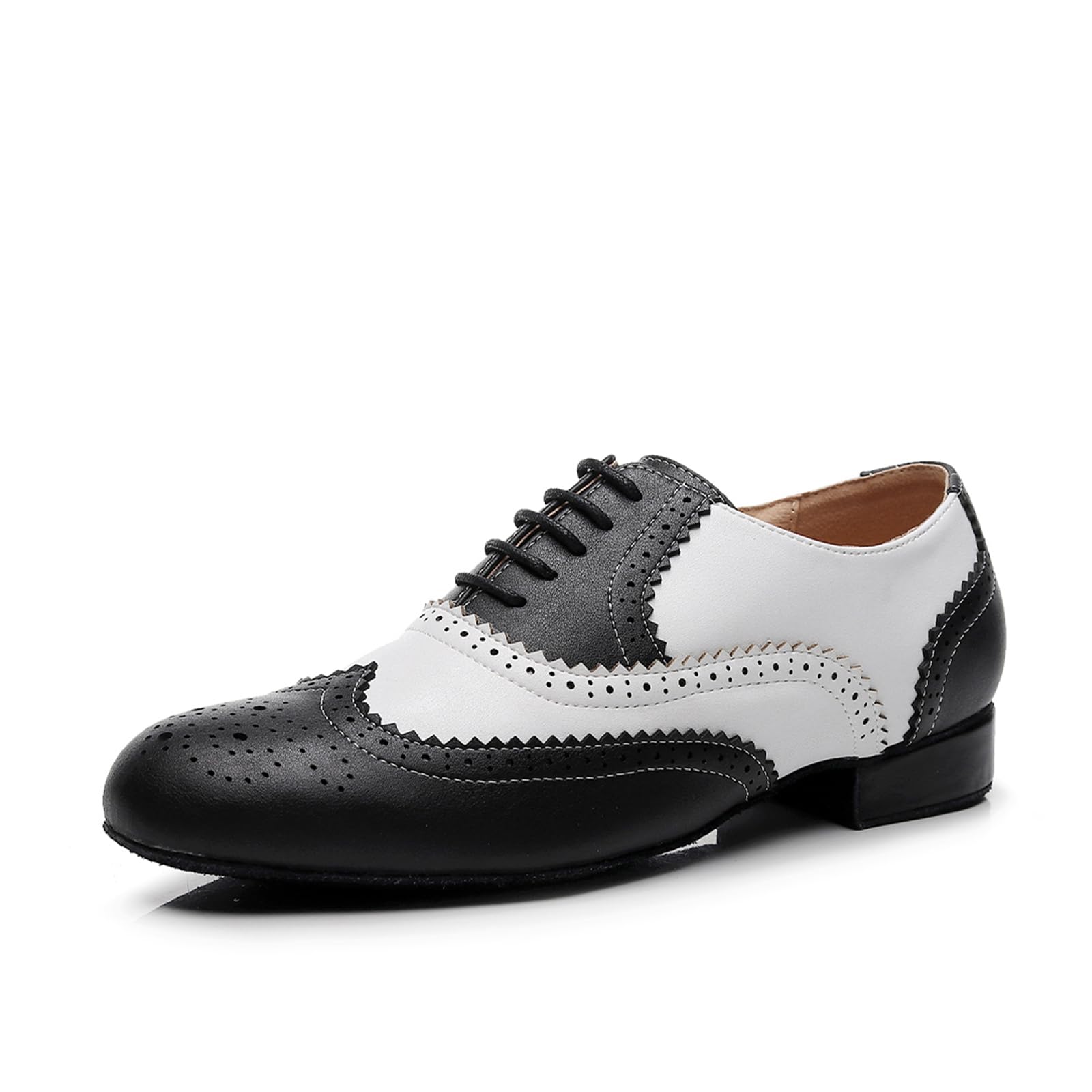 SWDZM Scarpe da Ballo Latino Americano Uomo per Salsa Tango Jazz Partito di Danza Scarpe Tacco Basso,Modello-L147