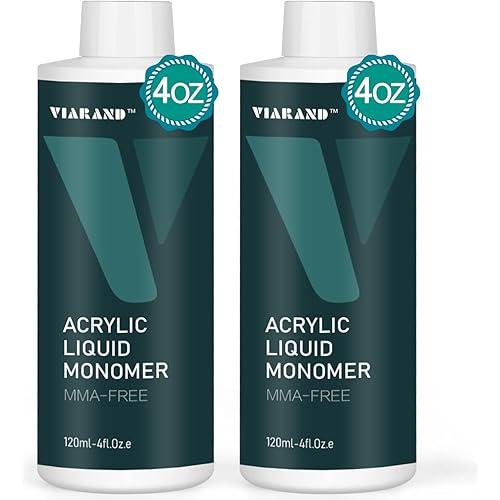 Monomer Acrylic Nail Liquid for Acrylic Powder-Professional Non-Yellowing Formula MMA-Free (8OZ)
