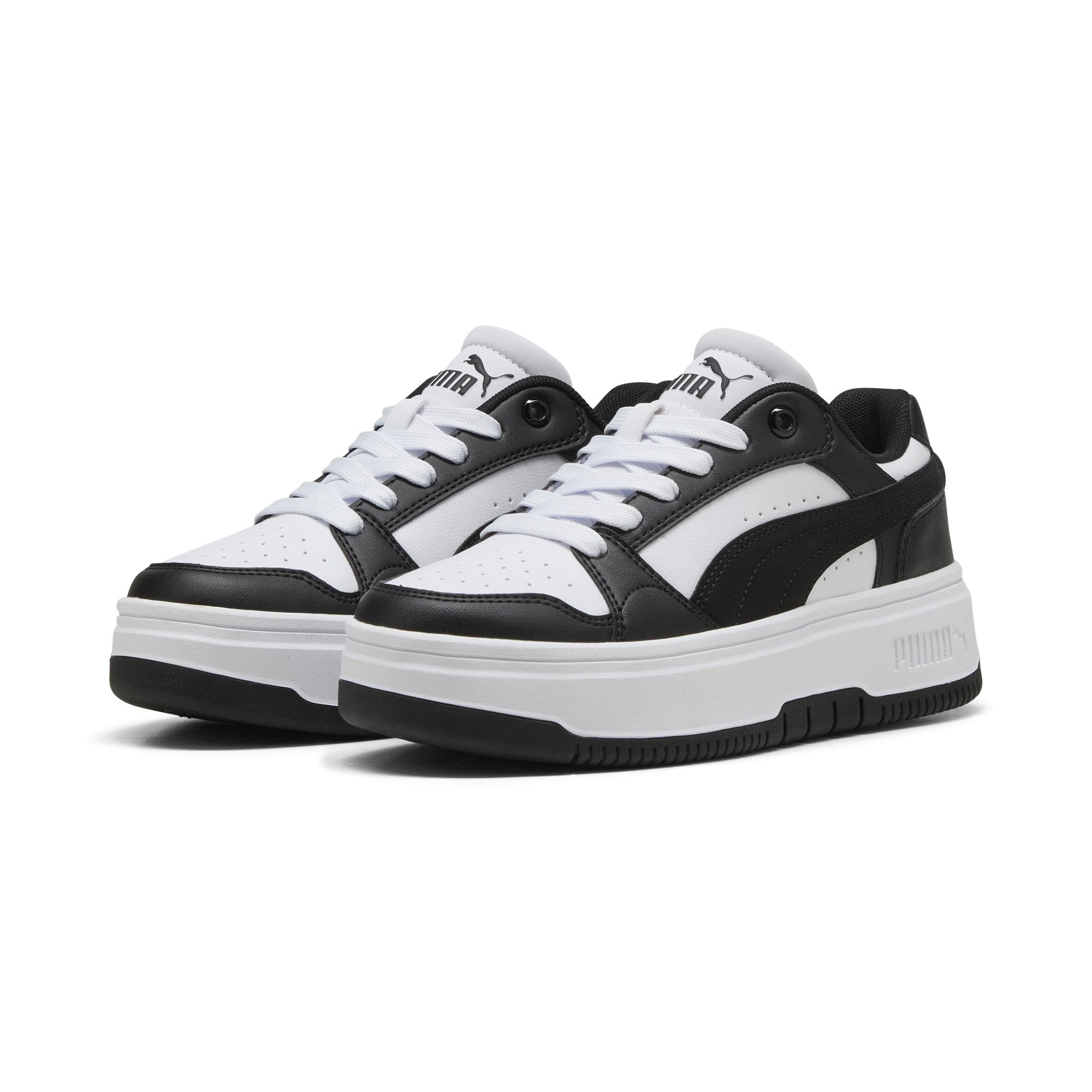 Puma Rebound Trainers Girls White/Black Size 37 (4) Kids