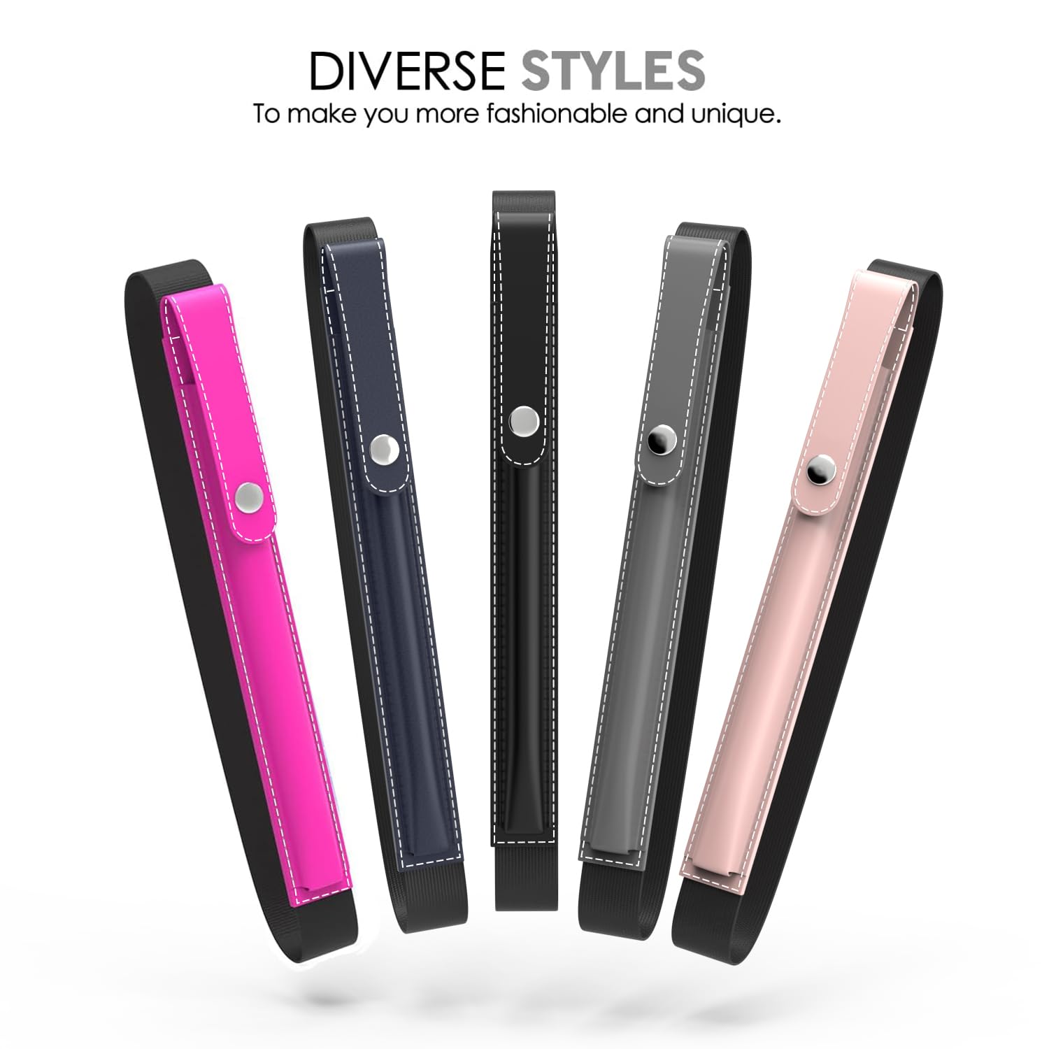 MoKo Portapenne per Apple Pencil PRO, 1a/2a Gen, USB-C, Pelle PU, iPad Pencil Custodia, Nero