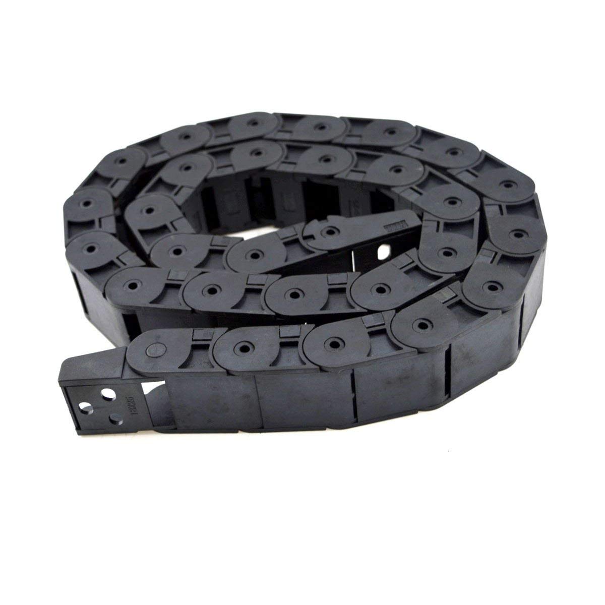 Length Black Plastic R38 18 x 50mm Open One Side Type Cable Drag Chain Wire Carrier for CNC Machine 1M