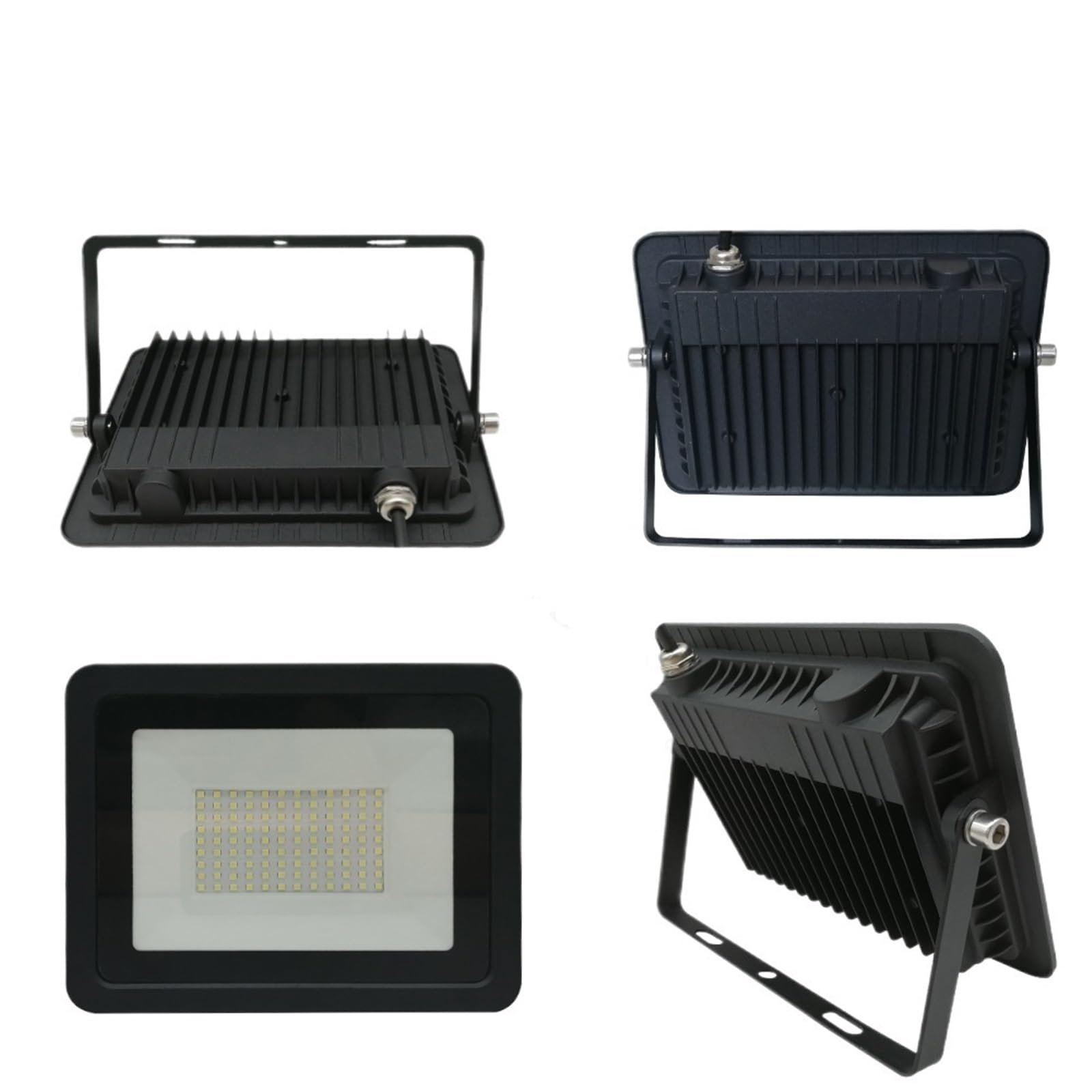 UZKOHHLGK 110V/220V LED Flood Light 10W 20W 30W 50W 100W Floodlights Lamp Waterproof IP68 White Reflector Led Exterior Outdoor Spotlight(Cold Light-6000K,220V(175V-265V)_300W)