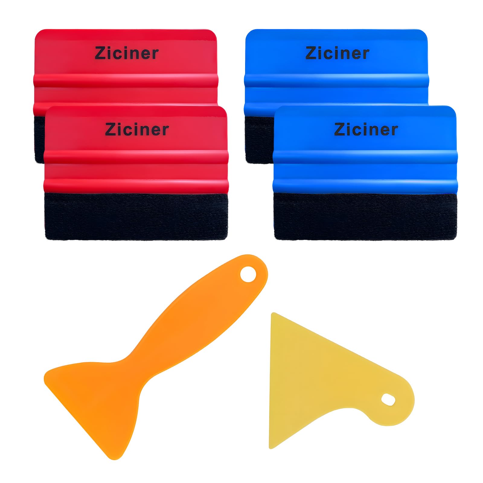 6PCS Felt Edge Squeegee Car Wrapping Tool Kit, Vinyl Wrapping Tool Window Tint Kit, Auto Applicator Tool for Vinyl Wrap, Window Tint, Wallpaper, Decal Sticker Installation