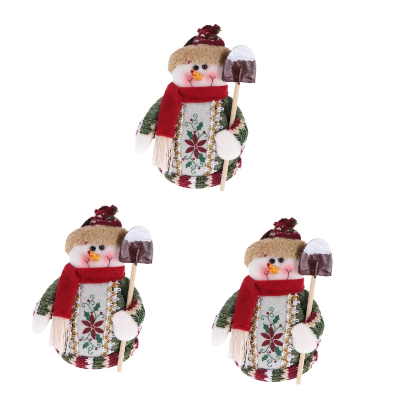 Abaodam 3 Lindas Muñecas Navideñas De Franela Alces Papá Noel Y Renos Decoraciones para Fiestas En Casa Y Oficina.