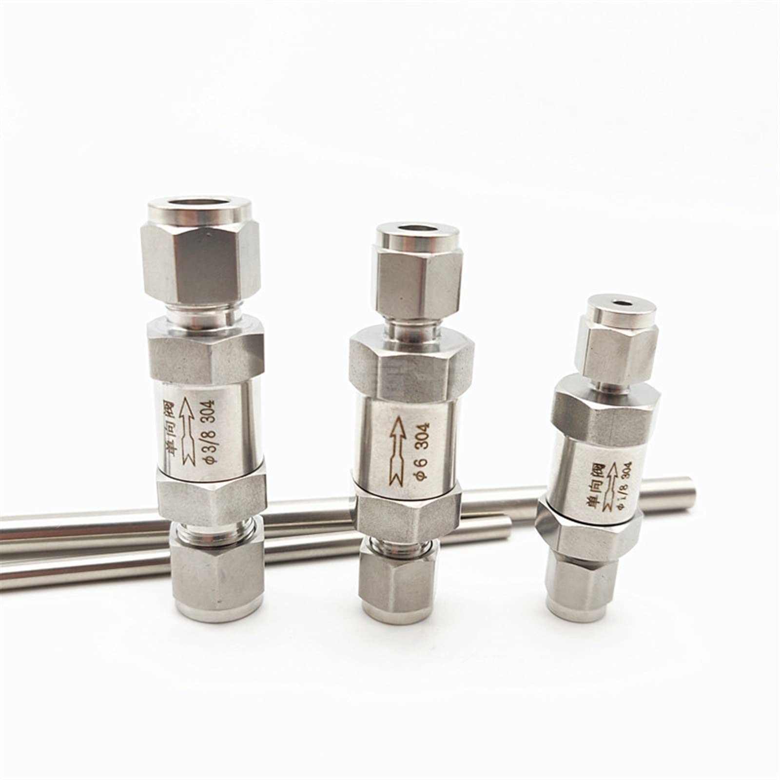 Clapet anti retour 18mm double virole en acier inoxydable 304 pour tube d'instrument