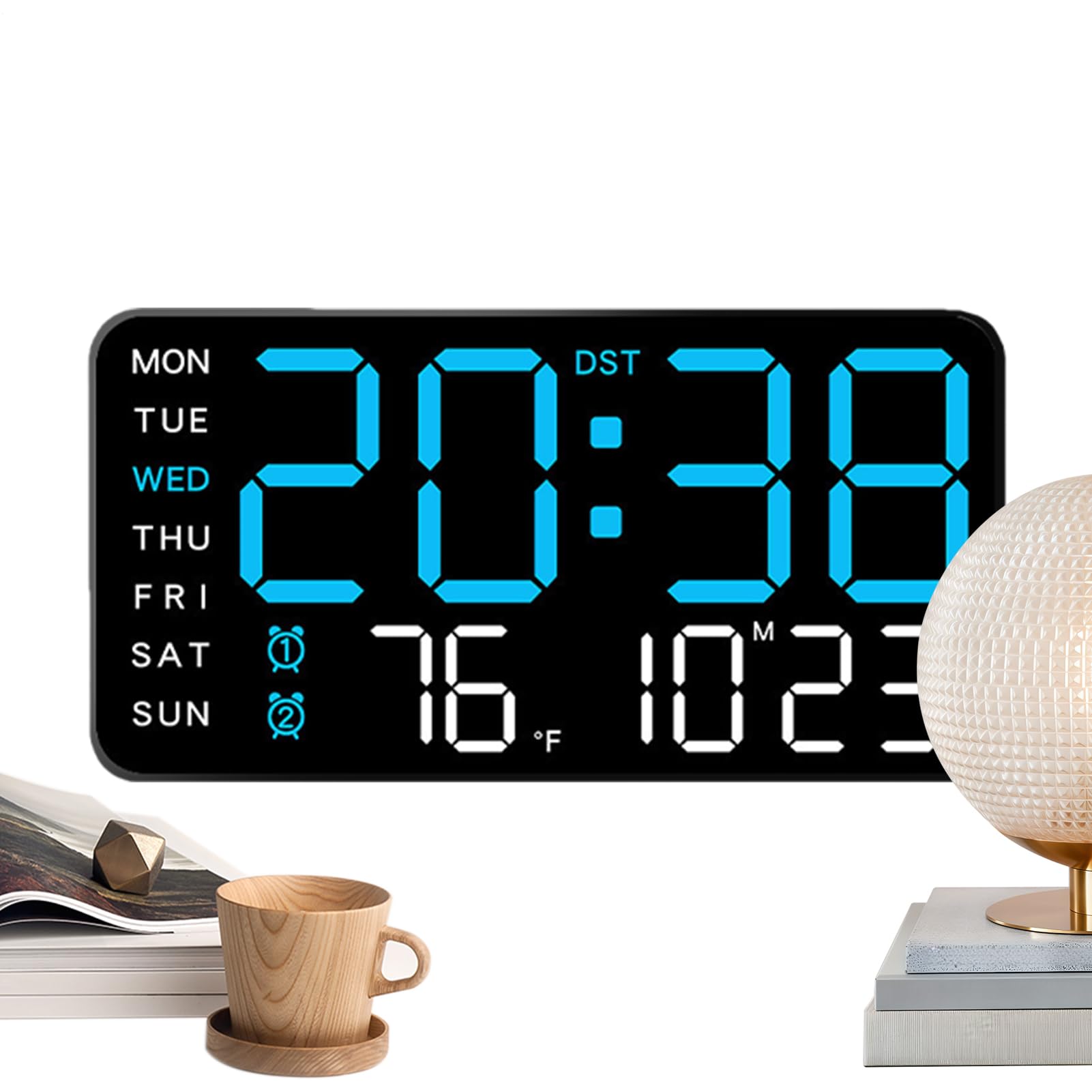 Horloge numérique pour salle de classe et maison avec température ambiante
