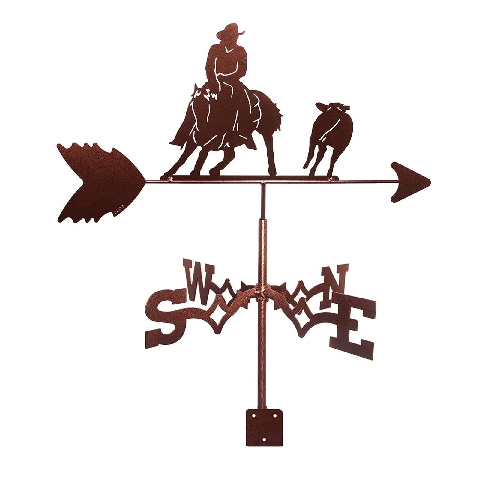 Decorative Weather Vane Garden Mount Yard Stake, Weathervane Wind Direction Indicator Garden Stake Weather Vane Ornament Professional Measuring Tool (Color : Horse racer)