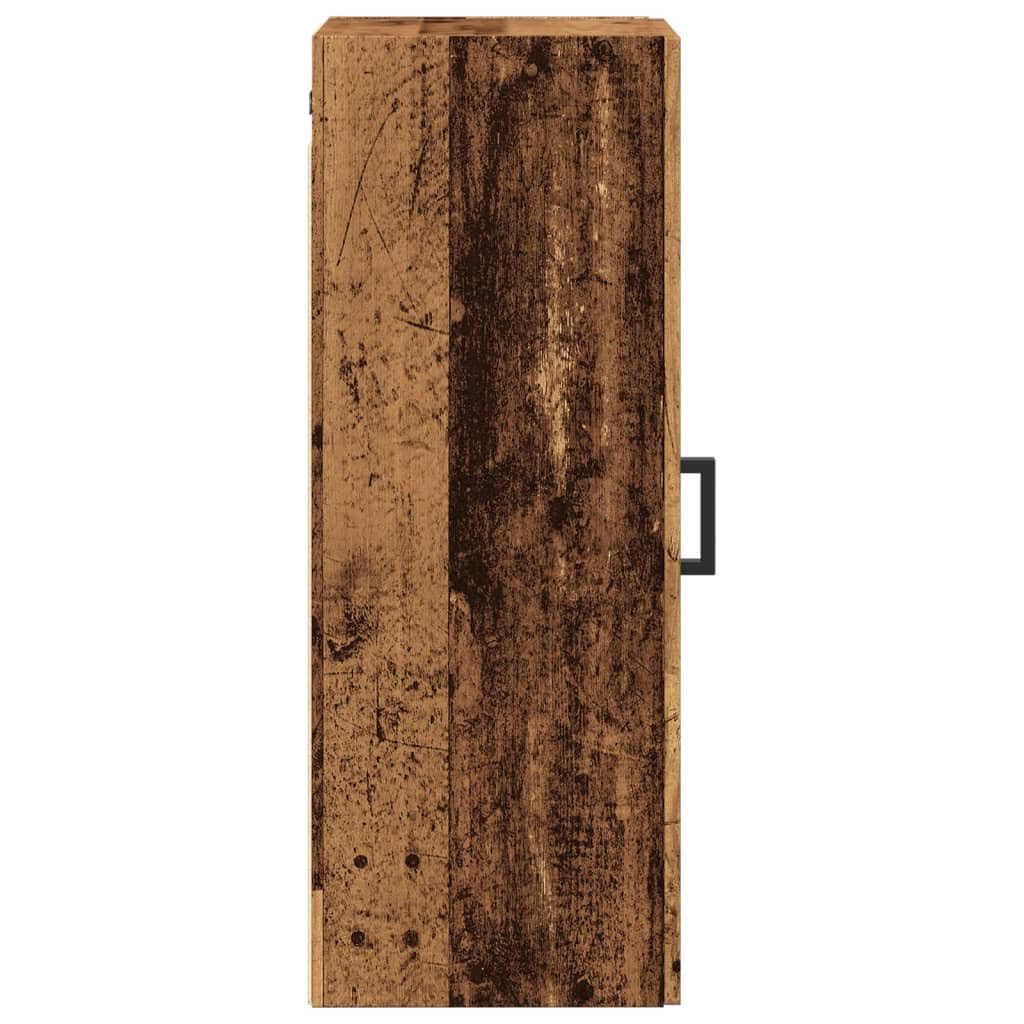 vidaXL Armadietto da parete in legno anticato/marrone, 34,5 x 34 x 90 cm, armadio in legno ingegnerizzato per soggiorno/casa