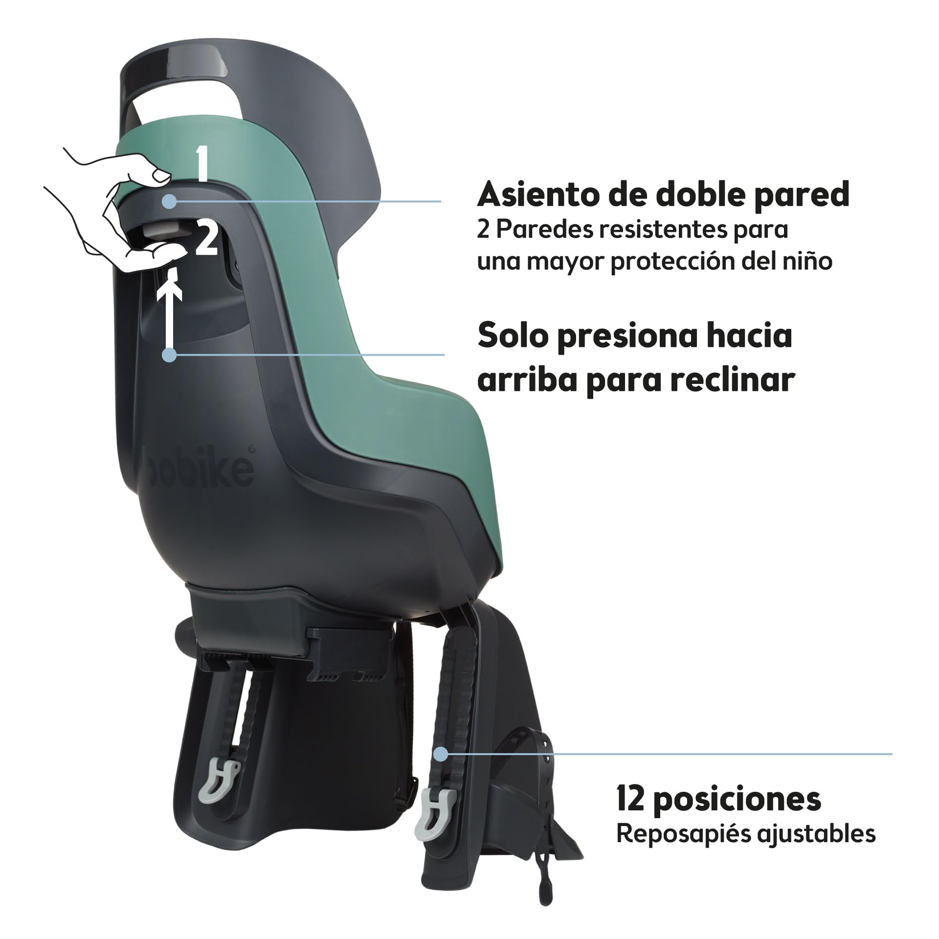 Bobike Go Maxi Carrier RS XR - Silla Trasera Unisex-Baby