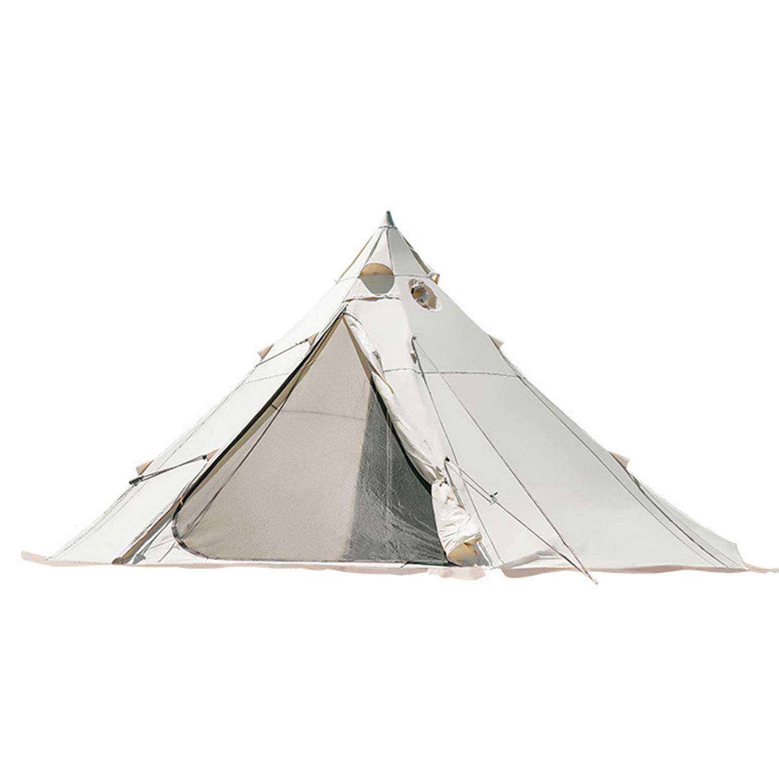 genericWaterproof Double Layers ​Teepee Tent yramid Round Bell Tent Canvas Yurt Tent for Family Outdoor Camping