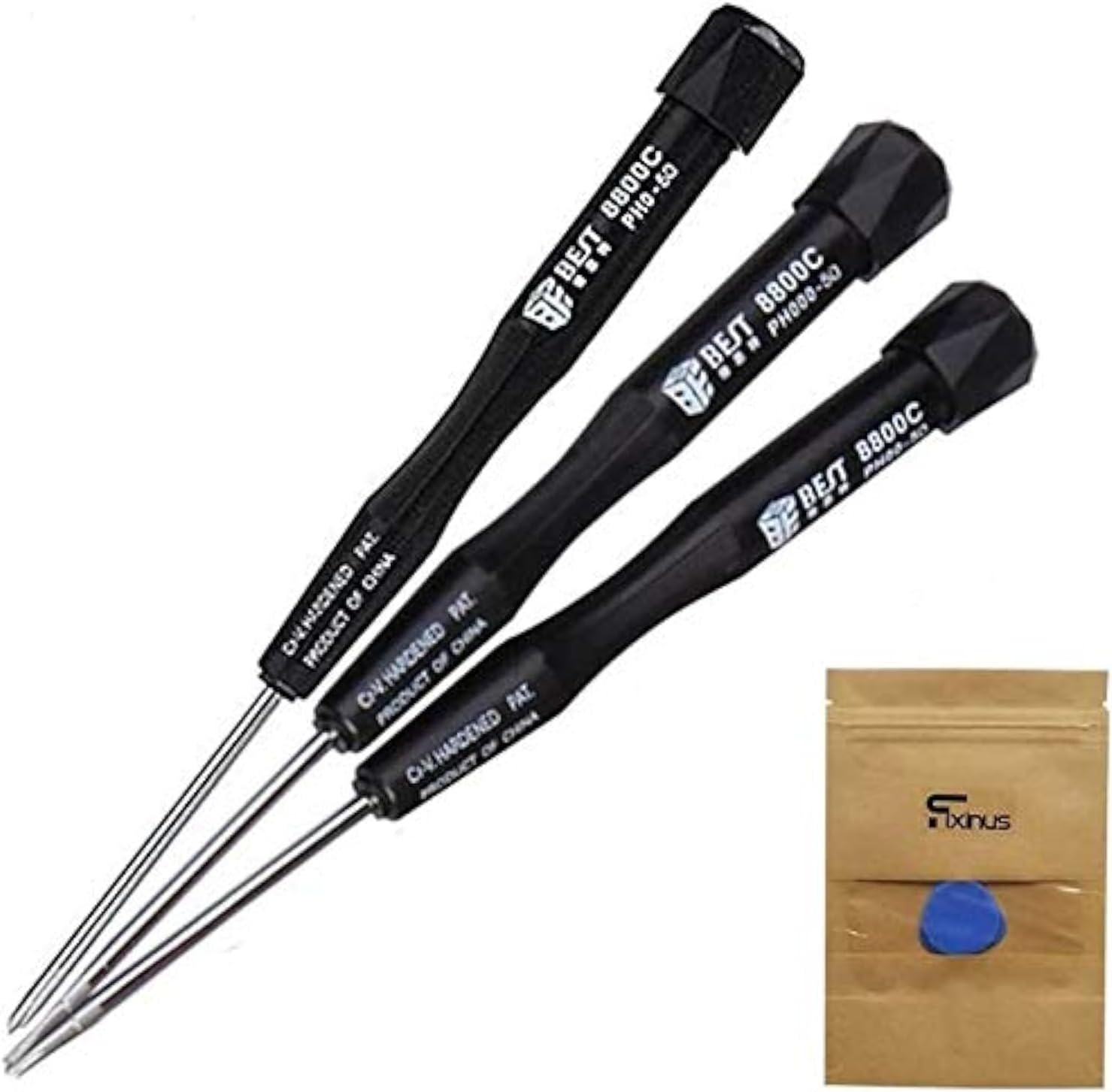 Set of 3 Phillips Screwdrivers PH0 PH00 PH000 with Antislip Plastic Handle - Great for iPhone Mobile Phone Laptop PC