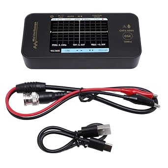 10MHz Bandwidth Handheld Digital Oscilloscope, 48MSa s Sampling Rate, 400V Voltage Measurement Oscilloscope with 3.2 inch Screen