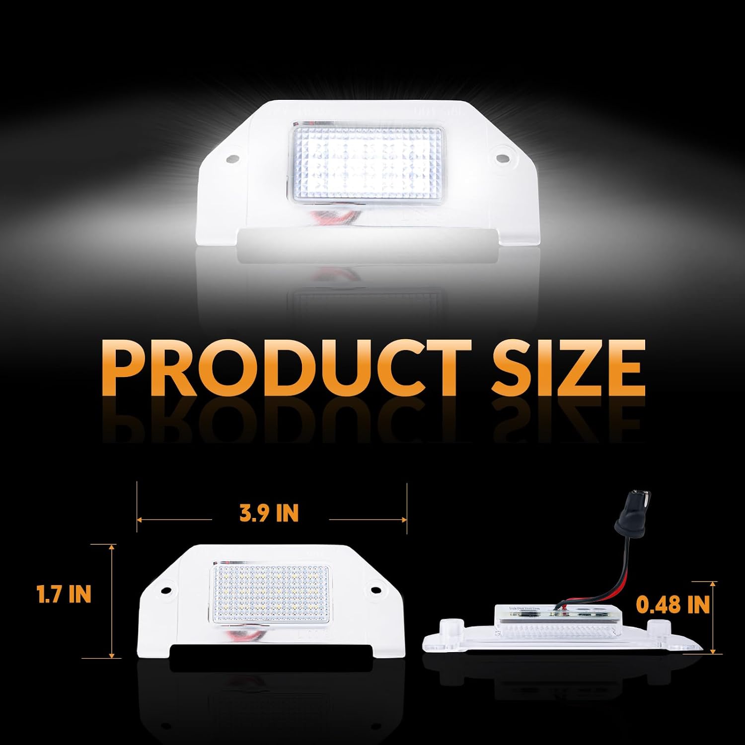 LED License Plate Light For 2006-2014 Dodge Charger Challenger Avenger Magnum Dart Tag Lamp Assembly, 6000K White 1PCS
