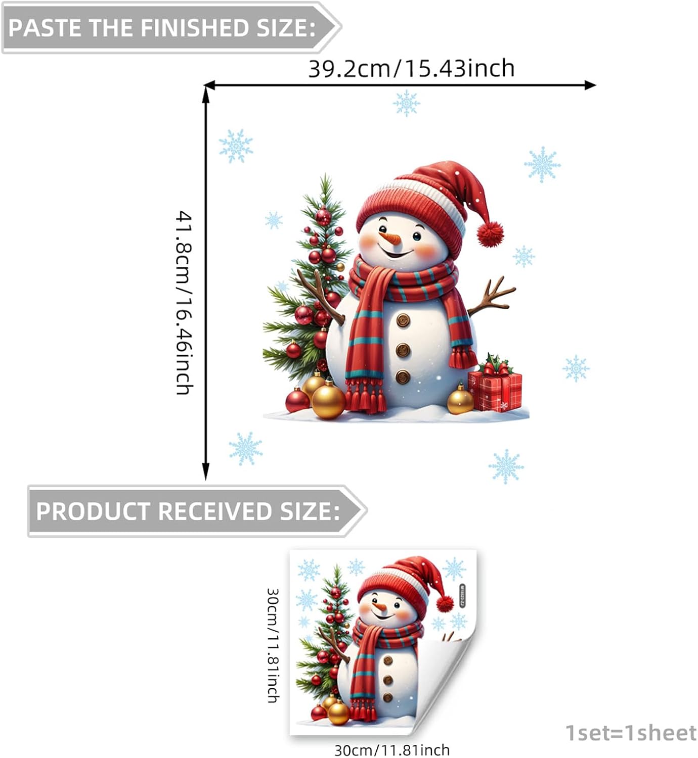 Christmas Snowman Toilet Sticker Toilet Cover Self-Adhesive Cute Snowman Sticker Waterproof Toilet Lid Water Tanks Seat Decals Wall Sticker for Xmas Winter Party Home Bathroom Decoration (1PC)