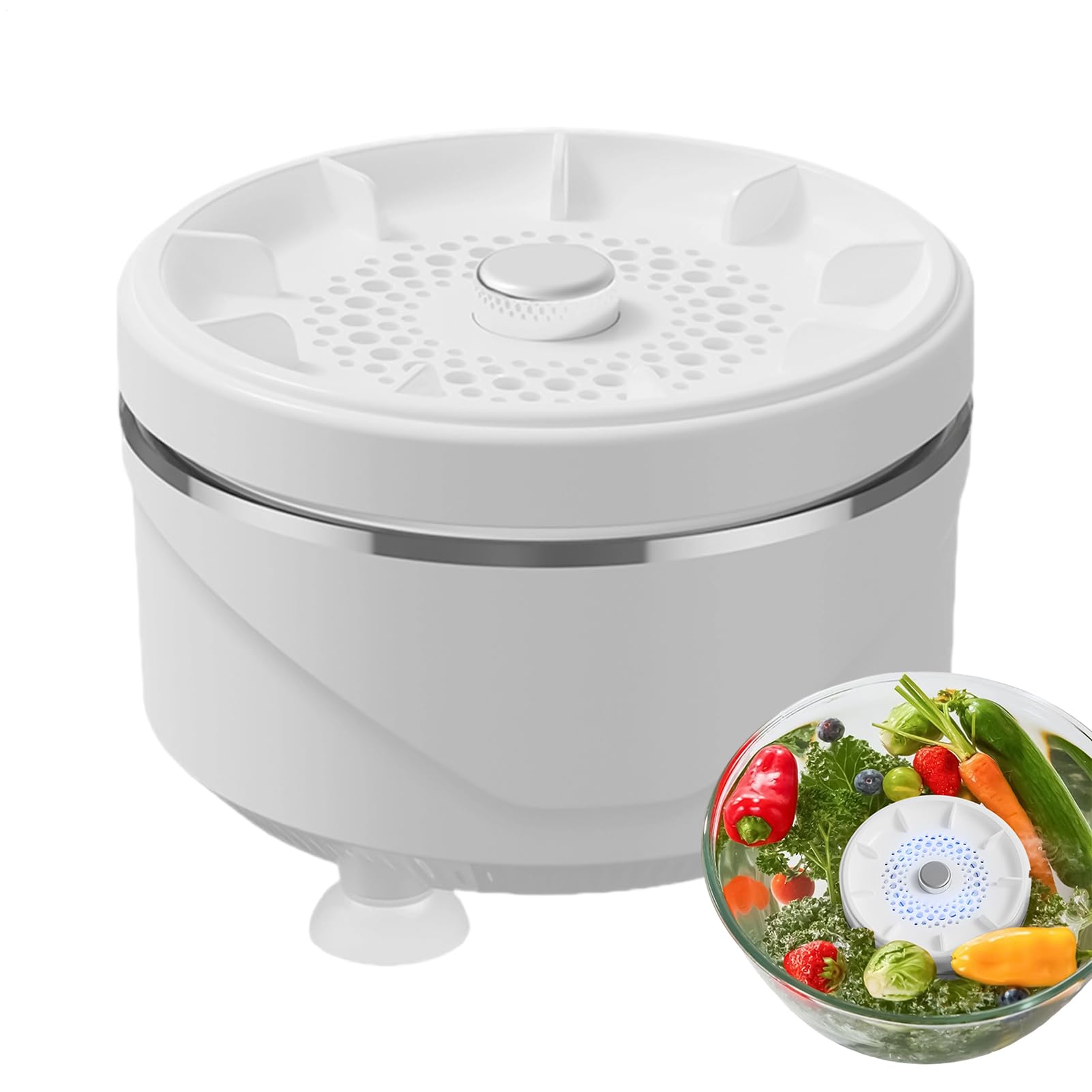 Urządzenie do Mycia Warzyw Wirujący Oczyszczacz Do Mycia | Urządzenie Do Mycia Owoców I Warzyw Do Mięsa, Produktów, Ryby, Przyborów, Garnków, Okularów, Biżuterii Oraz Do Kuchni,