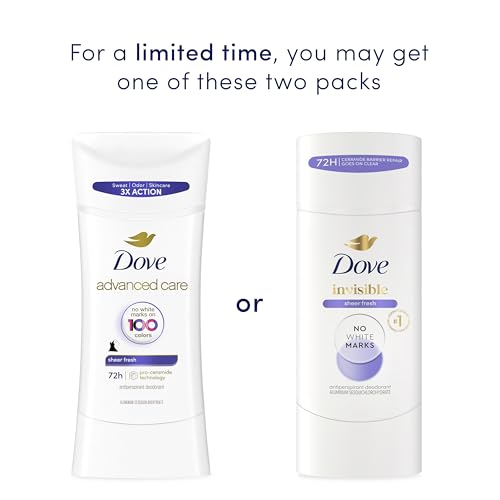 Image of Dove Advanced Care Antiperspirant Deodorant Stick Sheer Fresh for Soft, Resilient Skin, with No White Marks & 72-Hour Sweat & Odor Protection, 2.6 oz