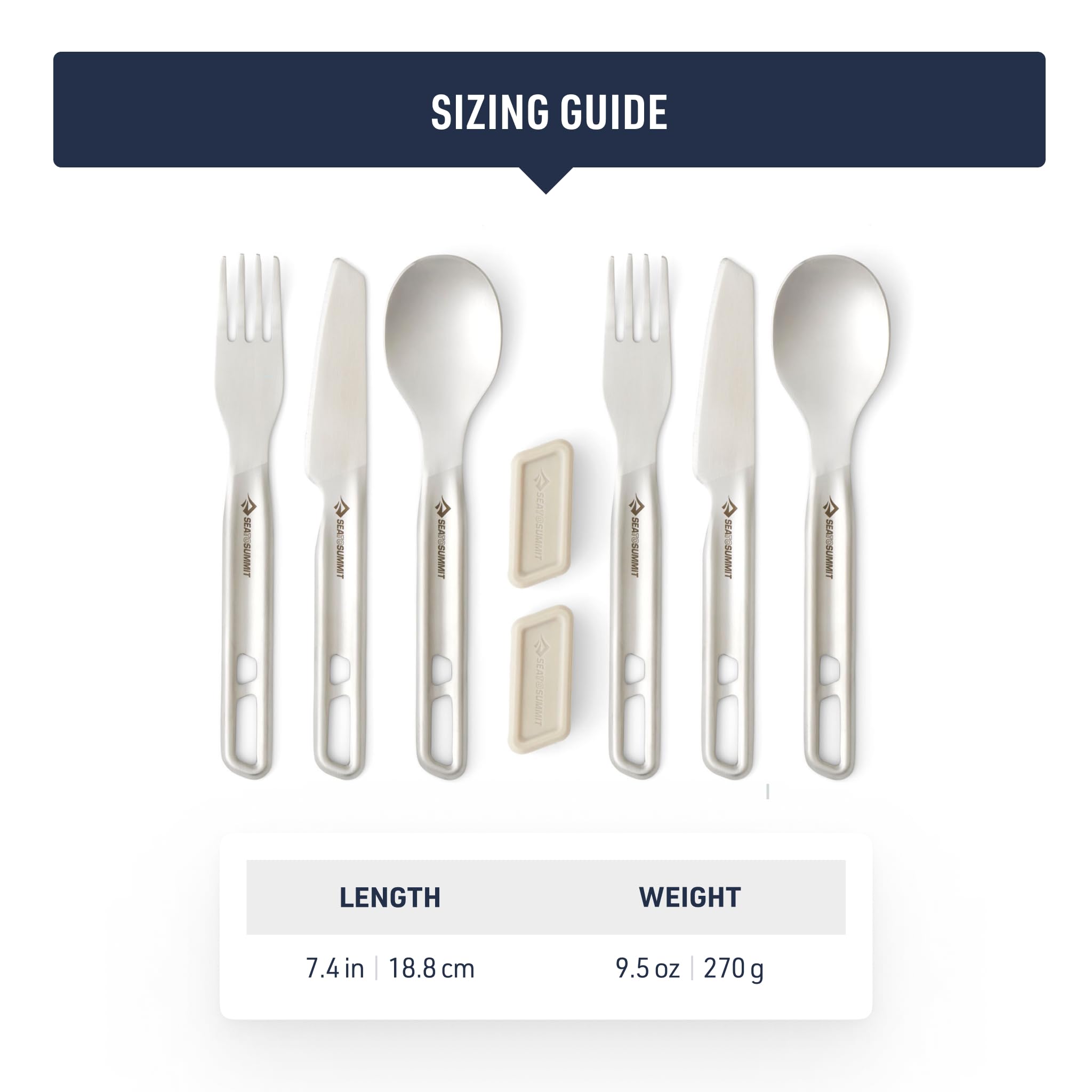 Sea to Summit Detour Stainless Steel Cutlery Set 2P 6-teilig - Besteckset