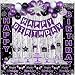 Black and Purple Birthday Decorations for Women Girls, Happy Birthday Decorations Purple and Silver Party Decoration, Happy Bday Banner Balloons Tablecover Fringe Curtain Door Banner, Bday Party Decor