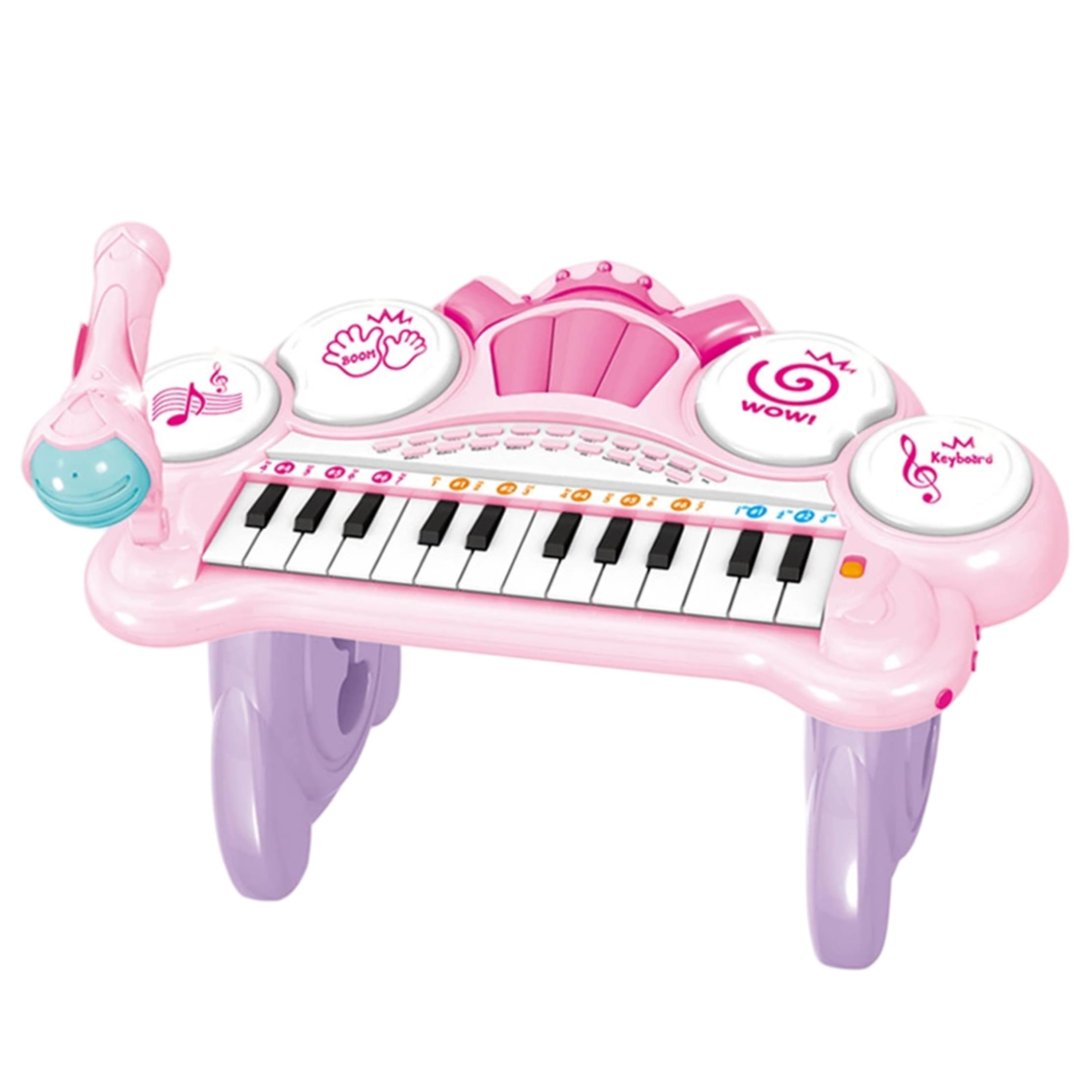 DJ Table Baby, Giocattoli Musicali per Bambini Pianoforte elettronico per Bambini con Microfono ruotabile e Doppi Altoparlanti per Ragazzi e Ragazze, Stile-1