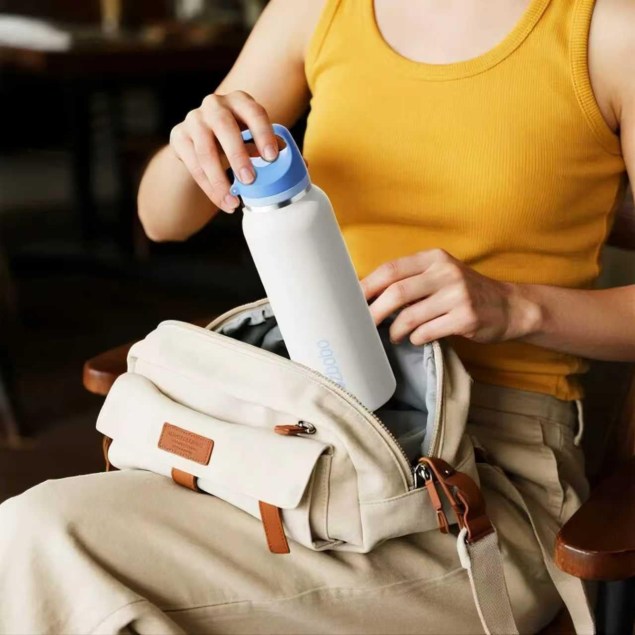 20 OZ Water bottle with Quick Fill Technology, Double Walled Vacuum Insulated Bottle For Women Man, 100% Leak Proof Locking Lid, Sip & Chug, BPA Free, Holiday Gift for Him Her(Pink) - Image 6