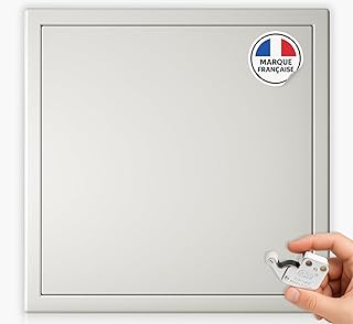 Trappe de Visite 400x400 mm en Acier Blanc Laqué avec Loquets Professionnels | Idéale Pour Mur et Plafond, Combles Isolé, Salle d'Eau | Accès Direct Facile | Trappe de Visite Baignoire et Douche