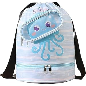 Mochila Deporte Niño Mochila Nataciu00f3n Piscina Bolsillo