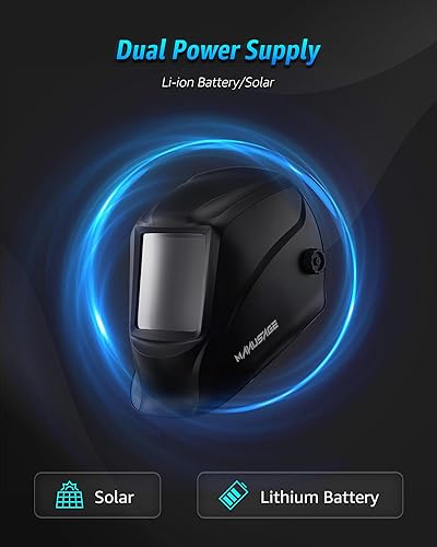 Miniatura 6 de Casco de soldadura de color verdadero para hombres, casco de soldadura de visión grande, pantalla fija 10, ideal para arco Mig Tig, capucha de