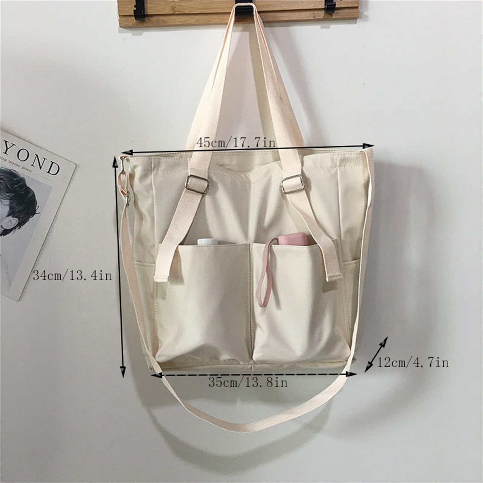 Borsa Tela Borsa in tela di grande capacità, adatta for il trasporto a spalla o a mano singola. Ideale for gli spostamenti quotidiani